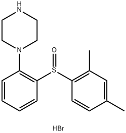 1-[2-[(2, 4-二甲基苯基)亚磺酰基]苯基]哌嗪氢溴酸盐 结构式