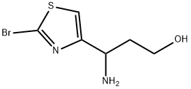 3-amino-3-(2-bromothiazol-4-yl)propan-1-ol 结构式