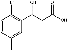 3-(2-bromo-5-methylphenyl)-3-hydroxypropanoic acid 结构式