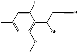 2-Fluoro-β-hydroxy-6-methoxy-4-methylbenzenepropanenitrile 结构式