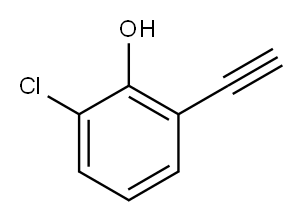 2-氯-6-乙炔基苯酚 结构式