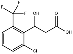 3-(2-CHLORO-6-(TRIFLUOROMETHYL)PHENYL)-3-HYDROXYPROPANOIC 结构式