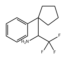 2,2,2-三氟-1-(1-苯基环戊基)乙-1-胺 结构式