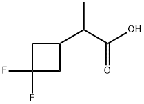 2-(3,3-二氟环丁基)丙酸 结构式