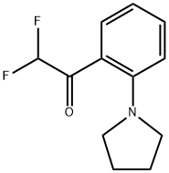 2,2-Difluoro-1-(2-(pyrrolidin-1-yl)phenyl)ethanone 结构式