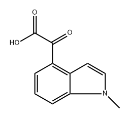 1H-Indole-4-acetic acid, 1-methyl-α-oxo- 结构式