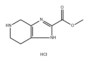 4,5,6,7-四氢-3H-咪唑并[4,5-C]吡啶-2-羧酸甲酯二盐酸盐 结构式