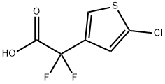 5-氯-Α,Α-二氟-3-噻吩乙酸 结构式