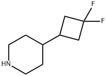 4-(3,3-Difluorocyclobutyl)piperidine 结构式