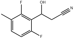 2,6-Difluoro-β-hydroxy-3-methylbenzenepropanenitrile 结构式