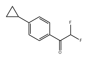 1-(4-Cyclopropylphenyl)-2,2-difluoroethanone 结构式