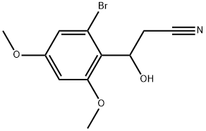 2-Bromo-β-hydroxy-4,6-dimethoxybenzenepropanenitrile 结构式