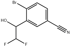 4-Bromo-3-(2,2-difluoro-1-hydroxyethyl)benzonitrile 结构式