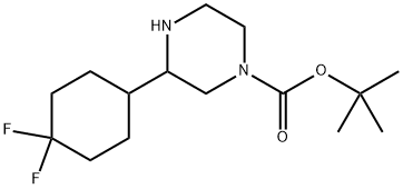 tert-butyl 3-(4, 4-difluorocyclohexyl)piperazine-l-carboxylate 结构式