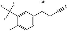 β-Hydroxy-4-methyl-3-(trifluoromethyl)benzenepropanenitrile 结构式