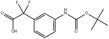 2-(3-((叔丁氧基羰基)氨基)苯基)-2,2-二氟乙酸 结构式