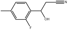 2-Fluoro-β-hydroxy-4-methylbenzenepropanenitrile 结构式