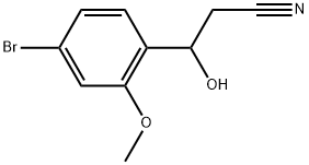 4-Bromo-β-hydroxy-2-methoxybenzenepropanenitrile 结构式