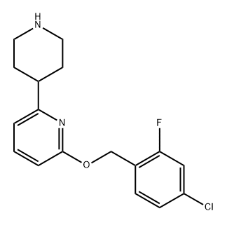 2-((4-chloro-2-fluorobenzyl)oxy)-6-(piperidin-4-yl)pyridine 结构式