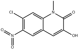 7-Chloro-3-hydroxy-1-methyl-6-nitro-2(1H)-quinolinone 结构式