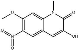 3-Hydroxy-7-methoxy-1-methyl-6-nitro-2(1H)-quinolinone 结构式