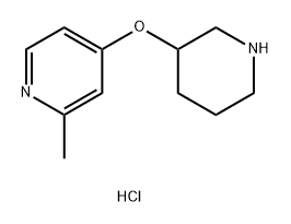Pyridine, 2-methyl-4-(3-piperidinyloxy)-, hydrochloride (1:2) 结构式