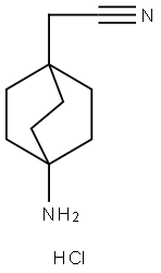 2-(4-氨基双环[2.2.2]辛烷-1-基)乙腈盐酸盐 结构式