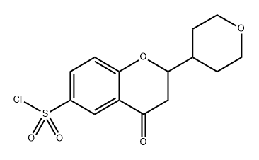 4-氧代-2-(四氢-2H-吡喃-4-基)色满-6-磺酰氯 结构式