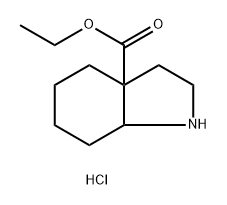 Octahydro-indole-3a-carboxylic acid ethyl ester hydrochloride 结构式