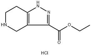4,5,6,7-四氢-1H-吡唑并[4,3-C]吡啶-3-羧酸三乙酯盐酸盐 结构式
