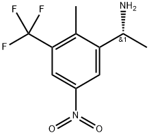 (R) -1-(2-甲基-5-硝基-3-(三氟甲基)苯基)乙胺 结构式