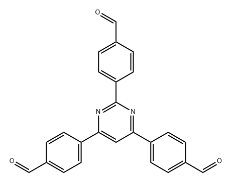 4,4',4''-(嘧啶-2,4,6-三基)三苯甲醛 结构式