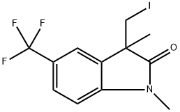 3-(iodomethyl)-1,3-dimethyl-5-(trifluoromethyl)indolin-2-one 结构式