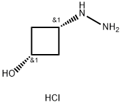 rel-(1s,3s)-3-hydrazinylcyclobutan-1-ol dihydrochloride 结构式