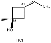 trans-3-hydroxy-3-methylcyclobutane-1-methamine hydrochloride 结构式