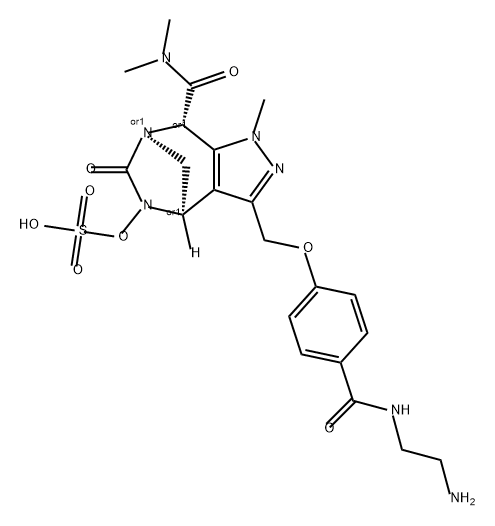 REL-(4R,7R,8S)-3-[[4-[[(2-AMINOETHYL)AMINO] CARBONYL]PHENOXY]METHYL]-4,5,6,8-TETRAHYDRON,N,1-TRIMET 结构式