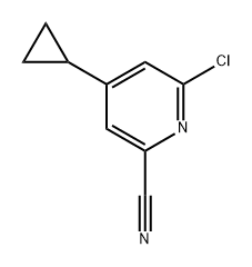 6-chloro-4-cyclopropyl-pyridine-2-carbonitrile 结构式