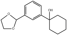 1-(3-(1,3-dioxolan-2-yl)phenyl)cyclohexanol 结构式