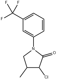 2-Pyrrolidinone, 3-chloro-4-methyl-1-[3-(trifluoromethyl)phenyl]- 结构式