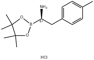 1-(4,4,5,5-tetramethyl-1,3,2-dioxaborolan-2-yl)-2-(p-tolyl)ethan-1-amine hydrochloride 结构式