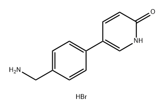 5-[4-(Aminomethyl)phenyl]-2(1H)-pyridinone Hydrobromide (1:2) 结构式