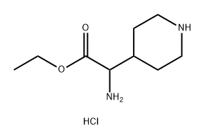 ethyl 2-amino-2-(piperidin-4-yl)acetate dihydrochloride 结构式