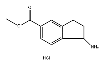1-氨基-2,3-二氢-1H-茚-5-羧酸甲酯盐酸盐 结构式