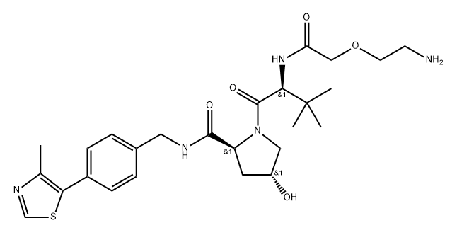 (S,R,S)-AHPC-一聚乙二醇-氨基 结构式