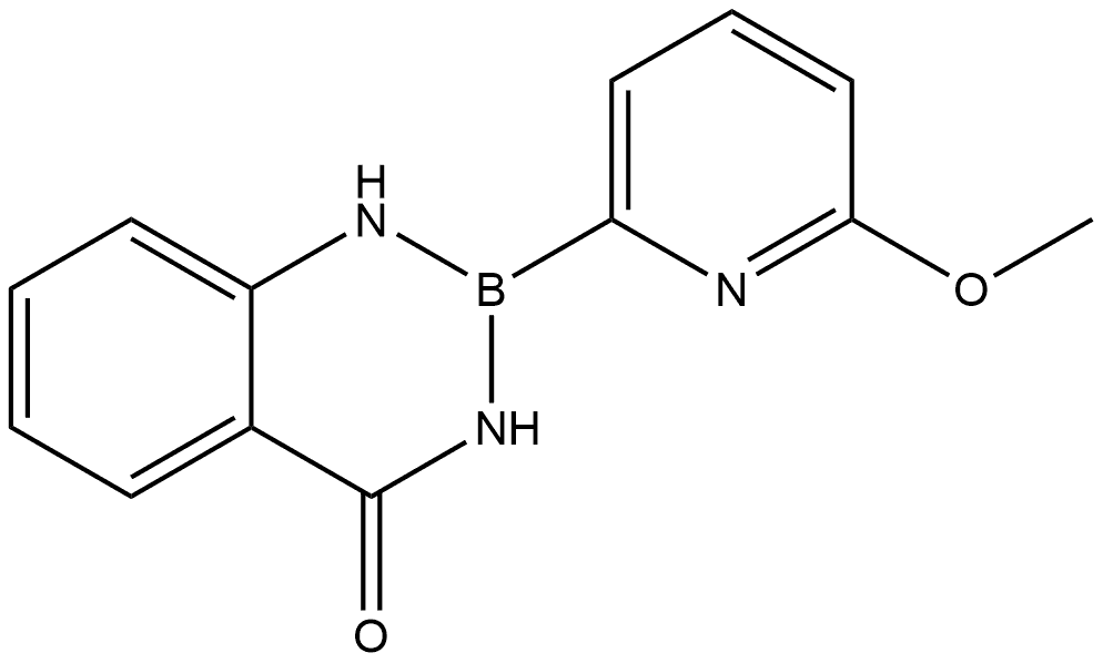 2-(6-甲氧基吡啶-2-基)-2,3-二氢苯并[D][1,3,2]二氮杂硼硼烷-4(1H)-酮 结构式