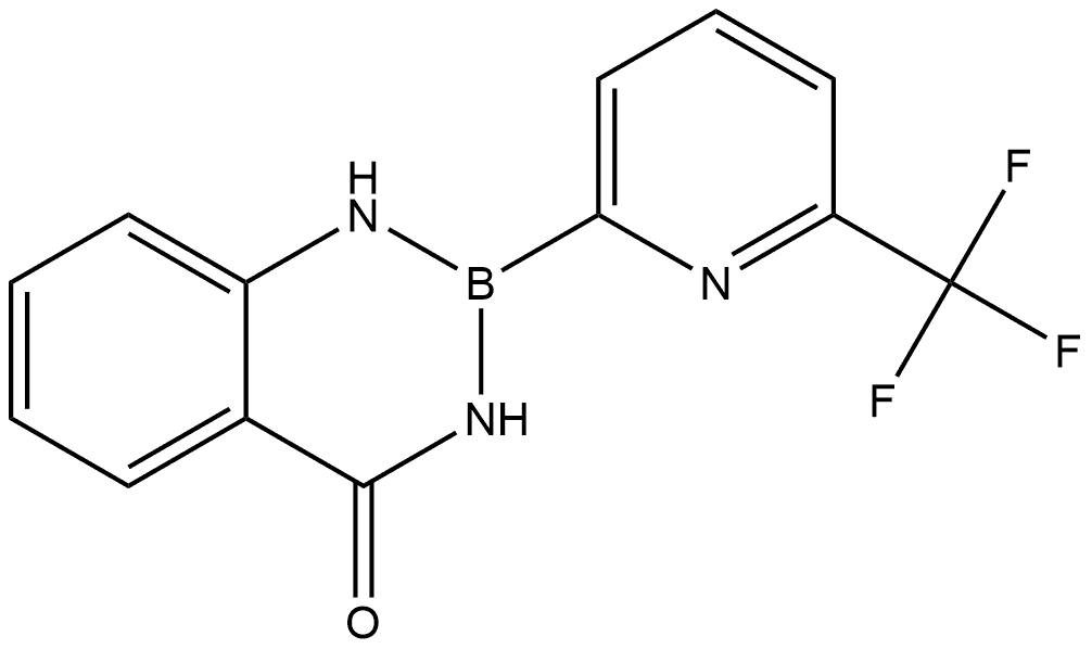 2-(6-(三氟甲基)吡啶-2-基)-2,3-二氢苯并[D][1,3,2]二氮硼硼烷-4(1H)-酮 结构式