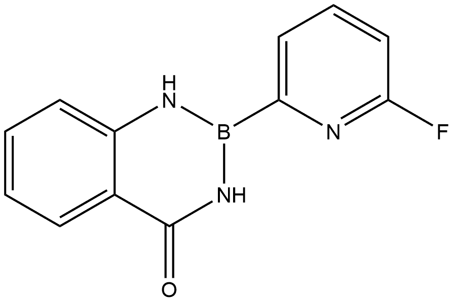 2-(6-氟吡啶-2-基)-2,3-二氢苯并[D][1,3,2]二氮杂硼烷-4(1H)-酮 结构式
