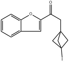 1-(2-苯并呋喃基)-2-(3-碘双环[1.1.1]戊基 -1-基)乙酮 结构式