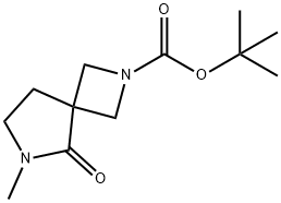 6-甲基-5-氧代-2,6-二氮杂螺[3.4]辛烷-2-羧酸叔丁酯 结构式