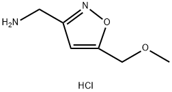 (5-(甲氧基甲基)异噁唑-3-基)甲胺(盐酸盐) 结构式